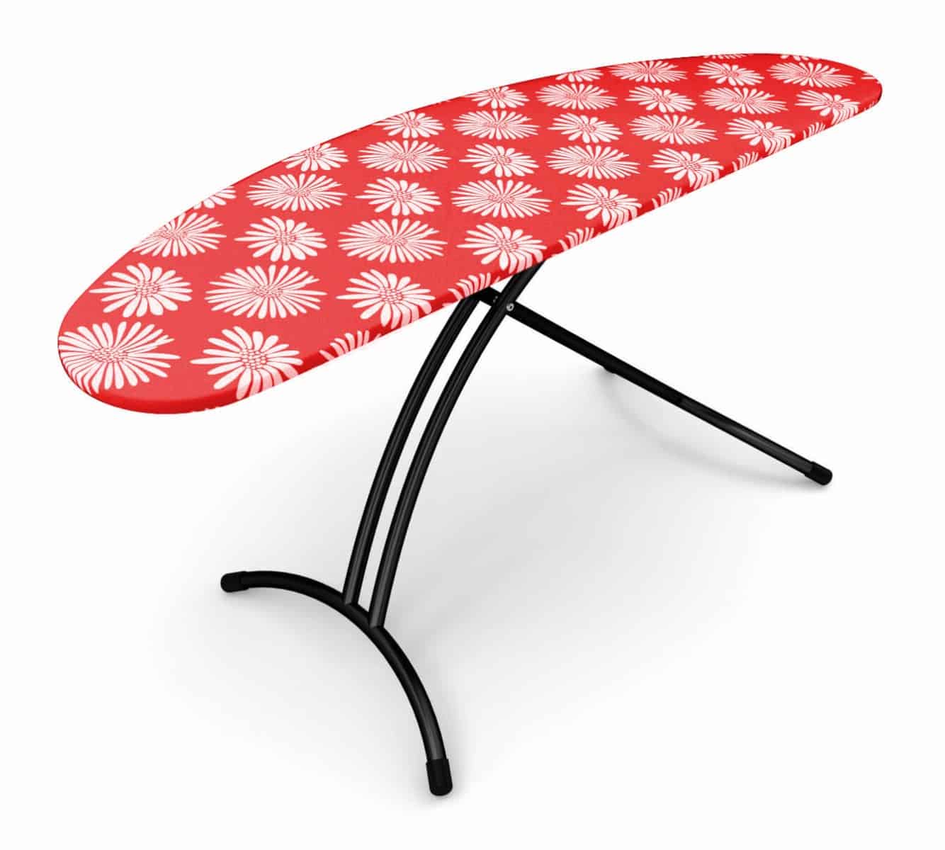 Bügelbrettbezug 148x45 roter Blütenzauber